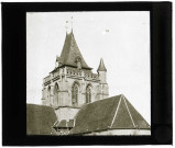 Église Saint-Taurin d'Évreux (Eure), clocher vu de la propriété Dehais.