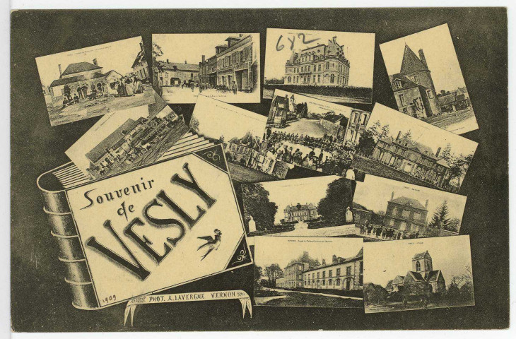 Vesly. Carte souvenir.