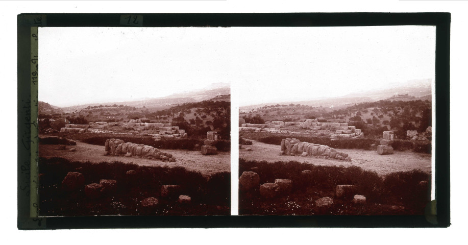 Ruines et vestiges de Gigenti en Sicile (Italie).
