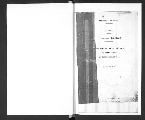 Subdivision Evreux. Répertoire alphabétique. (1940)