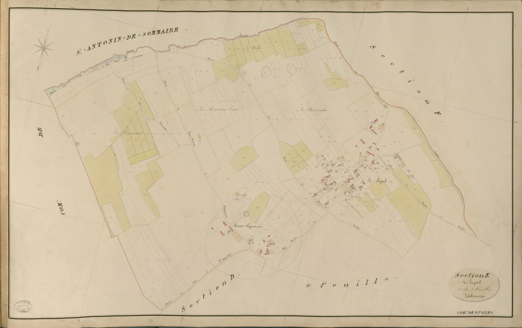 Rugles. Section E _ du Saptel _ 1re de 2 Feuilles