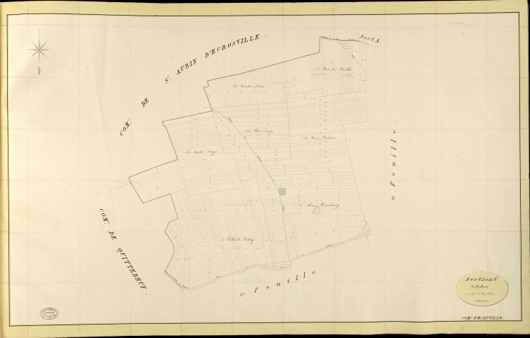 Ecauville. Section C _ du Beuherin _ 2e de 4 Feuilles
