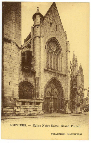 Louviers-Ville. Eglise Notre-Dame. Grand Portail.