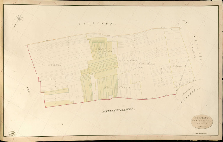 Boissy-sur-Damville. Section G _ de la Cunelle et de Montauban _ 1re de 3 Feuilles