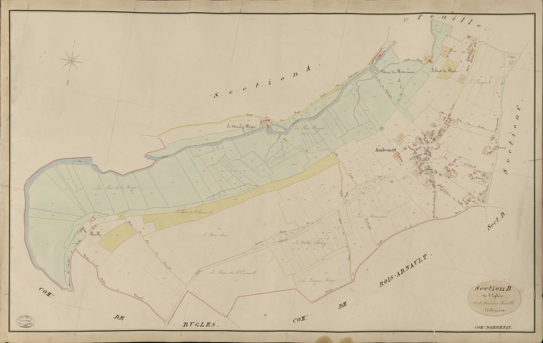 Ambenay. Section B _ de l'Eglise _ 2e et dernière Feuille