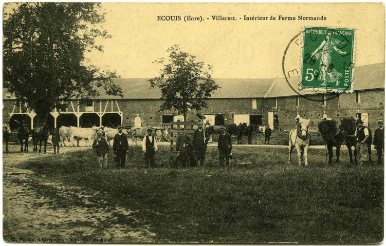 Ecouis. Villerest. - Intérieur de Ferme Normande.