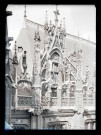Détail de la façade du Palais de justice de Rouen (Seine-Maritime).