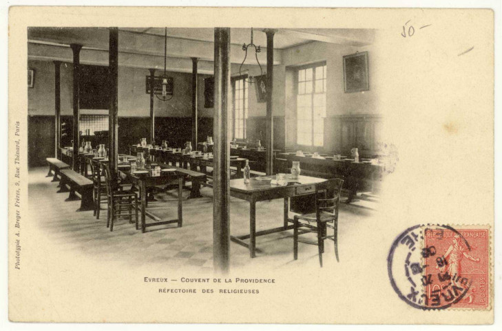 Evreux-Ville. Couvent de la Providence-Réfectoire des Religieuses.