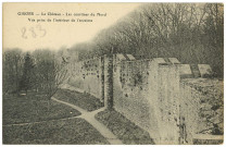 Gisors. Le Château - Les Courtines du nord - Vue prise de l'intérieur de l'enceinte.