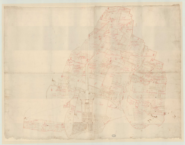 Saint-Aubin-D'Ecrosville - Plan figuré d'une partie de la paroisse. *