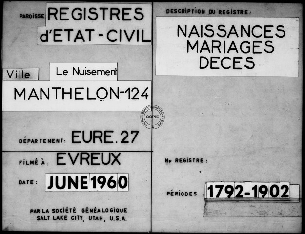 Tables (1792-1902)