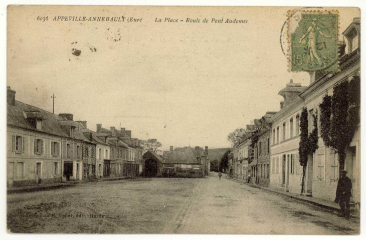 Appeville-Annebault. La Place, route de Pont-Audemer.