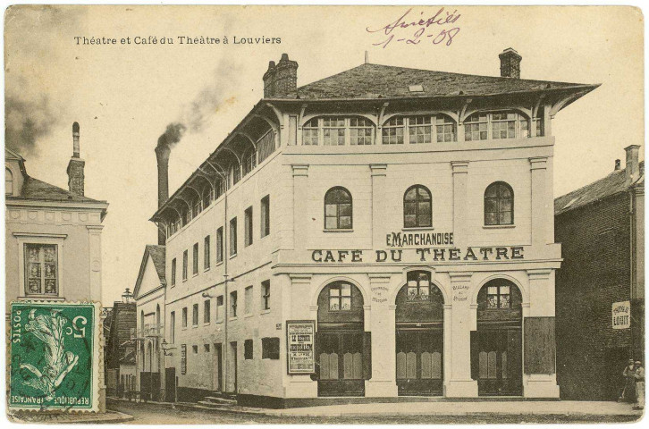 Louviers-Ville. Théâtre et Café du Théâtre à Louviers.