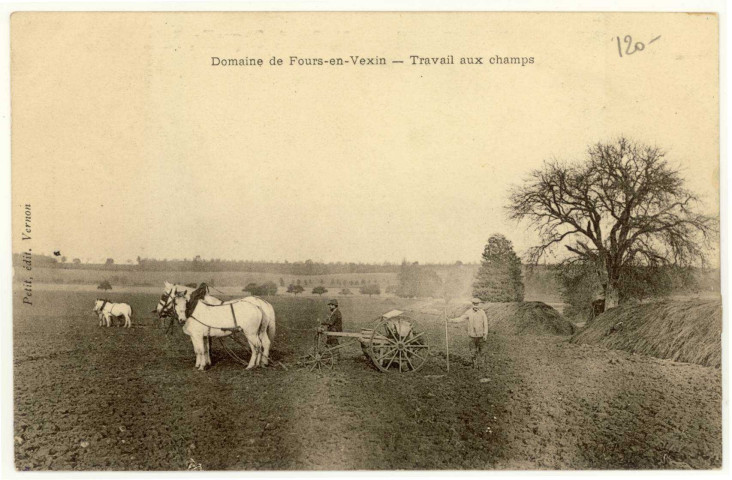 Fours-en-Vexin. Travail aux champs.