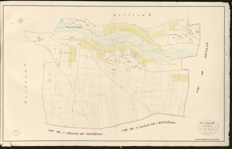 Montreuil-l'Argillé. Section B _ du Bois Girard _ Feuille unique _ Echelle de 1 à 2500