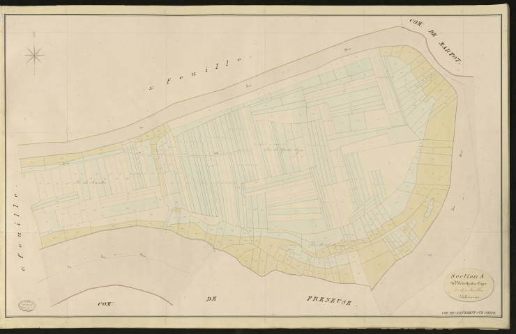 Criquebeuf-sur-Seine. Section A _ de l'Ile de Quatre Ages _ 1re de 5 Feuilles.