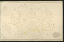 Epaignes. Tableau d'assemblage du Plan Parcellaire de la Commune d'Epaignes _ Canton de Cormeilles - Pont-Audemer - Eure _ Terminé sur le terrain le 1826, sous l'administration de M. Le Vicomte Raymond Delaitre, Préfet - M. Lulx Delamotte, Maire et sous la direction de M. Hurtrelle, Directeur des Contributions directes. _ M. Hautier, Géomètre en Chef. _ Par M. Girard, Géomètre de 1re classe
