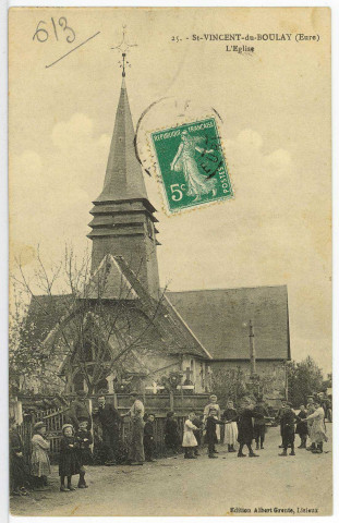 Saint-Vincent-du-Boulay. L'Eglise.