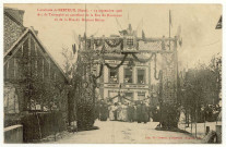 Breteuil-sur-Iton. 13 septembre 1908-Arc de Triomphe au Carrefour de la Rue du Fourneau et de la Rue du Docteur Brière.