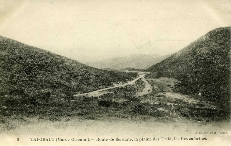 TAFORALT (Maroc Oriental). - Route de Berkane, la plaine des Trifa, les iles zafarines
