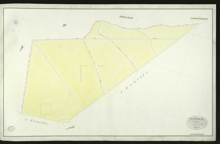 Illeville-sur-Montfort. Section A _ du Courant _ 3e de 4 Feuilles