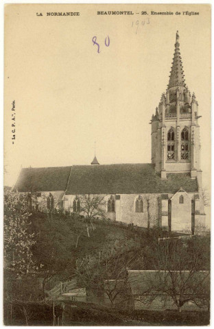 Beaumontel. Ensemble de l'Eglise.