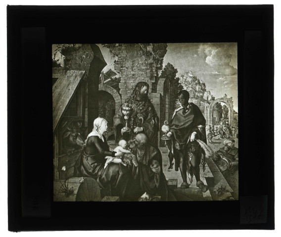 Musée des Offices de Florence (Italie), tableau de Dürer « l'Adoration des Mages ».