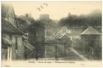 Gisors. Bords de l'Epte - Perspective du Château.