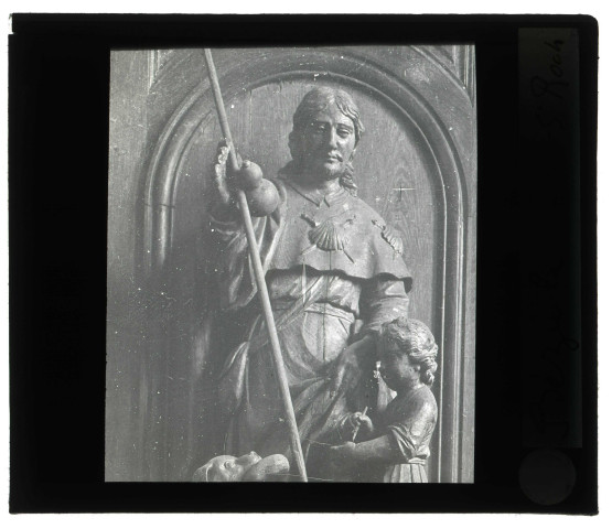 Église de Bézu-la-Forêt (Eure), statue de Saint-Roch.