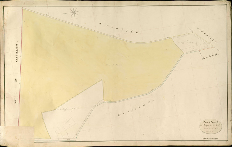 Conches-en-Ouche. Section D _ des Fieffes de Valleuil _ 1re de 6 Feuilles