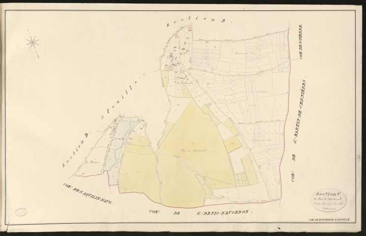 Montreuil-l'Argillé. Section C _ du Bois de Montreuil _ 2ème et dernière feuille _ Echelle de 1 à 2500