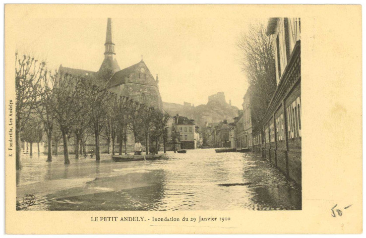 Andelys (Les). Le Petit Andely. - Inondation du 29 Janvier 1910.