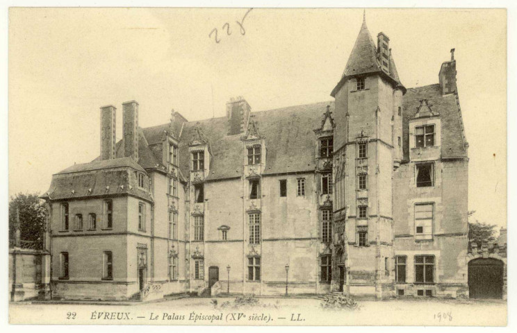 Evreux-Ville. Le Palais Episcopal (XVe siècle).