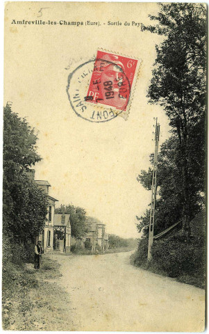 Amfreville-les-Champs. Sortie du Pays.