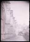 Façade latérale et gargouilles de l'église Saint-Sulpice de Fougères (Ille-et-Vilaine).