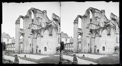 Ruines et vestiges de l'abbaye Notre-Dame de Fontenelle de Saint-Wandrille-Rançon (Seine-Maritime).