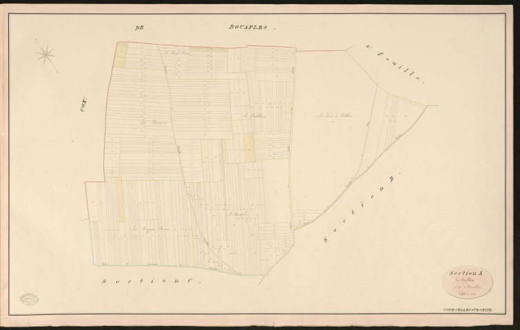 Courcelles-sur-Seine. Section A _ du Catillon _ 1re de 2 Feuilles