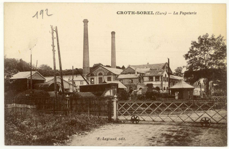 Croth. Papeterie de Sorel-Moussel. Sortie des Ouvriers.