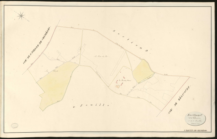 Saint-Martin-de-Cernières. Section C _ de la Thiboudière _ 1re de 2 feuilles