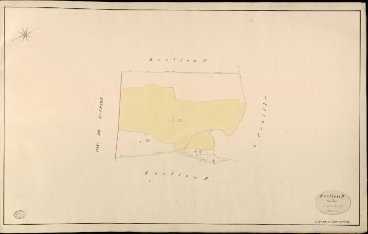Sainte-Opportune-la-Mare. Section D _ des Bois _ 1re de 2 Feuilles