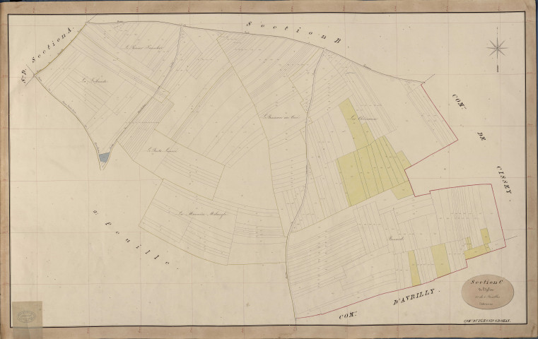 Plessis-Grohan (Le). Section C _ de l'Eglise _ 1re de 2 Feuilles