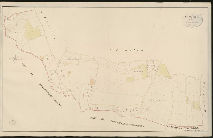 Saint-Jean-du-Thenney. Section A _ du Perrey _ 1re de 3 Feuilles