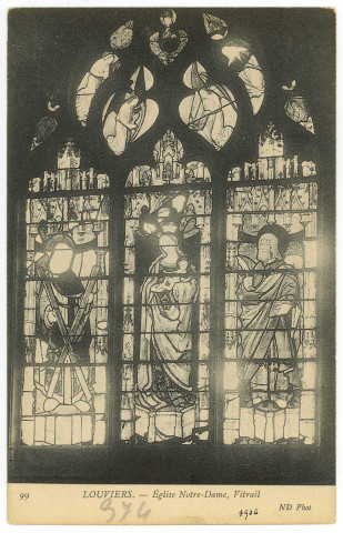 Louviers-Ville. Eglise Notre-Dame, Vitrail.