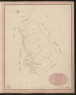 Chauvincourt. Tableau d'assemblage du Plan Parcellaire de la Commune de Chauvincourt. _ Canton de Gisors - Andelys - Eure. _ Terminé sur le terrain le 1er septembre 1840, sous l'administration de M. de Monicault, Préfet - M. Rouget, Maire et sous la direction de M. Garnier, Directeur des Contributions directes. _ M. Le Fébure, Géomètre en Chef. _ Par M. Ledanois, Géomètre de 1re classe