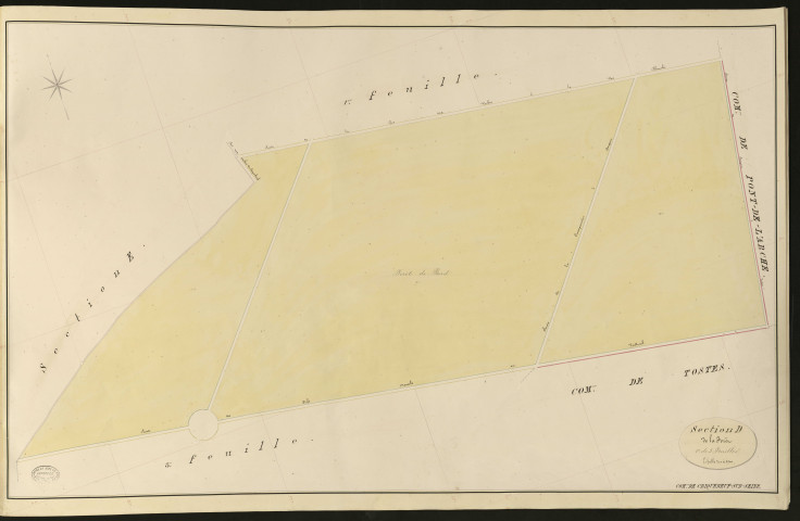 Criquebeuf-sur-Seine. Section D _ de la Forêt _ 2e de 3 Feuilles.