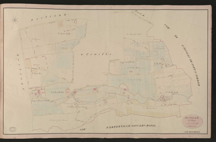 Romilly-sur-Andelle. Section B _ du Village _ 1re de 2 Feuilles