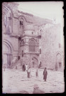 Façade de l'église du Saint-Sépulcre de Jérusalem (Israël).
