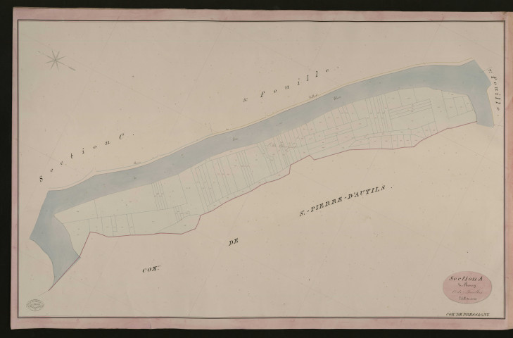 Pressagny-l'Orgueilleux. Section A _ du Chesney _ 6e de 7 Feuilles
