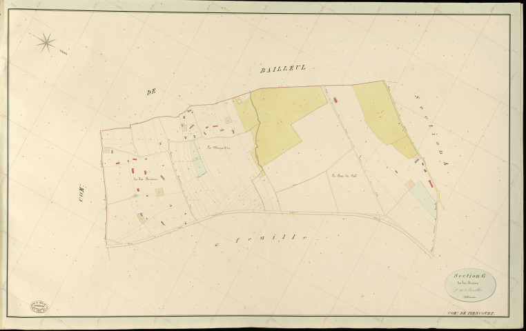 Piencourt. Section G _ du bas Buissons _ 1re de 2 feuilles