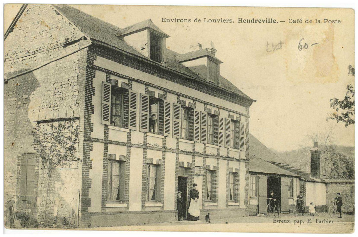 Heudreville-sur-Eure. Environs de Louviers. Heudreville. - Café de la Poste.